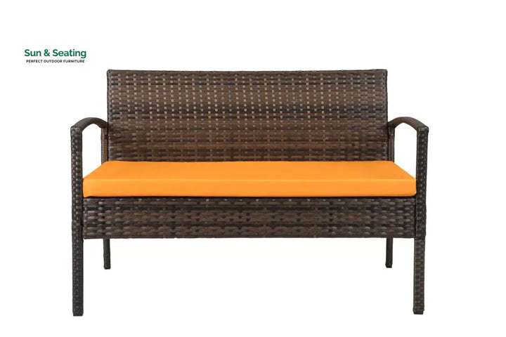 Clone Outdoor Sofa Set 2 Seater 2 Single seater and 1 Center Table Set (Brown) Sofa Sets