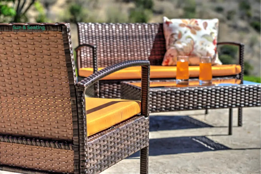 Clone Outdoor Sofa Set 2 Seater 2 Single seater and 1 Center Table Set (Brown) Sofa Sets