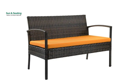 Clone Outdoor Sofa Set 2 Seater 2 Single seater and 1 Center Table Set (Brown) Sofa Sets