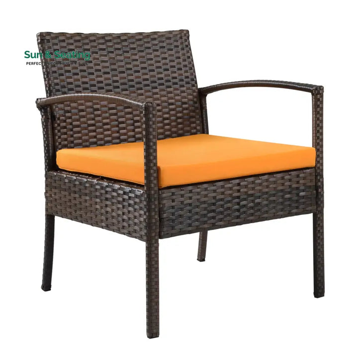 Clone Outdoor Sofa Set 2 Seater 2 Single seater and 1 Center Table Set (Brown) Sofa Sets