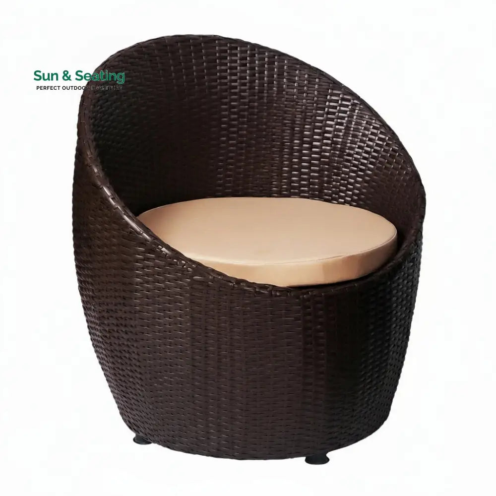 Coco Outdoor Patio Seating Set 2 Chairs and 1 Table Set (Dark Brown) Coffee Table Sets