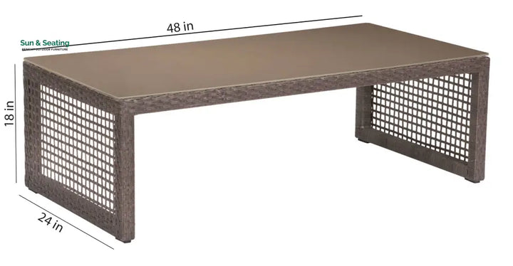 Coco Outdoor Sofa Set 3 Seater 2 Single seater and 1 Center Table (White+ Brown) Sofa Sets