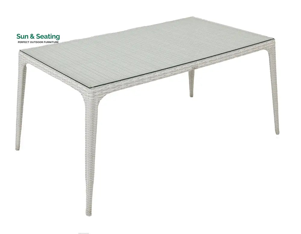 Colombina Outdoor Patio Dining Set 6 Chairs and 1 Table (Pearl white) Dining sets