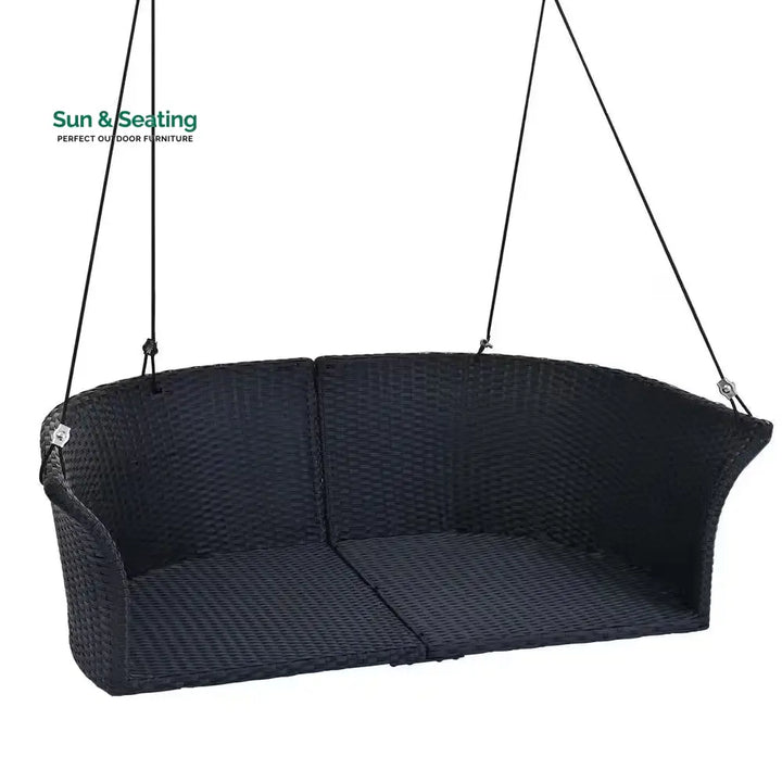 Colson Double Seater Hanging Swing Without Stand For Balcony Garden Swing (Black + White) Swings