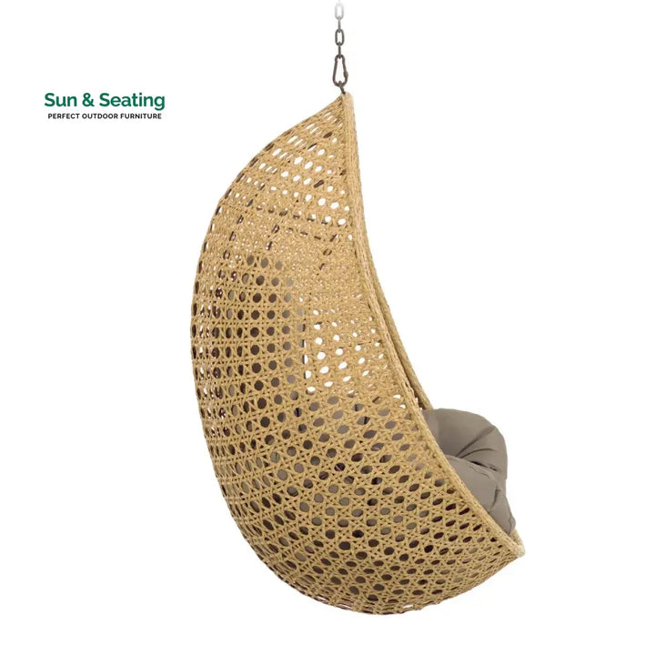 Consuelo Egg Swing Chair (Beige and Dark Grey) Swing