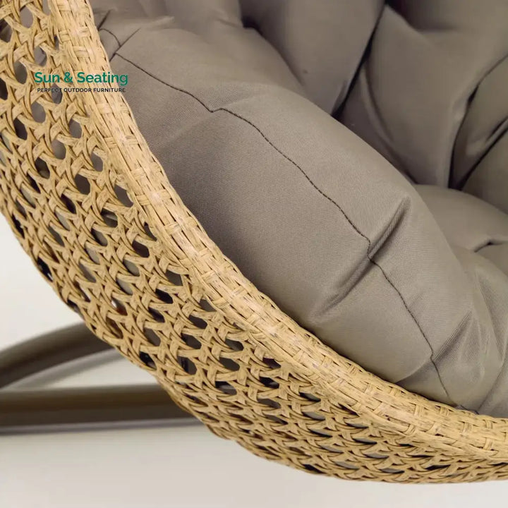 Consuelo Egg Swing Chair (Beige and Dark Grey) Swing