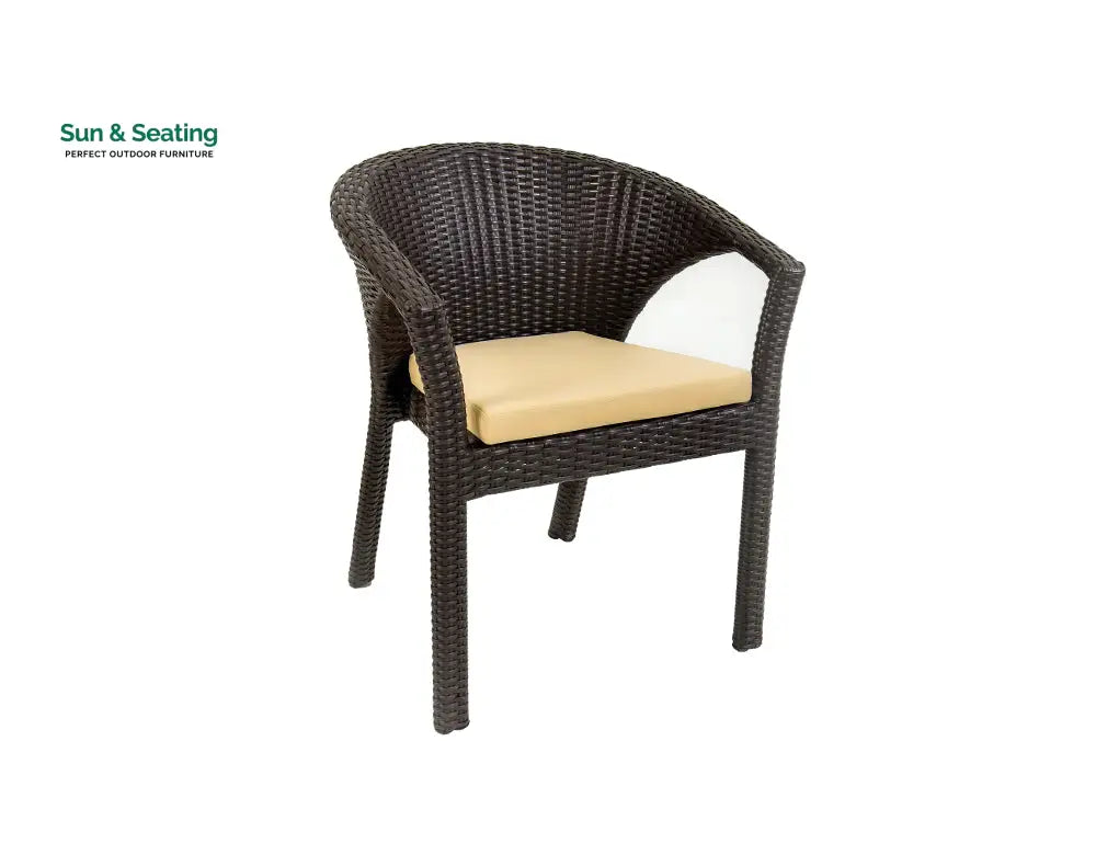 Conti Outdoor Patio Dining Set 6 Chairs and 1 Table (Dark Brown) Dining sets