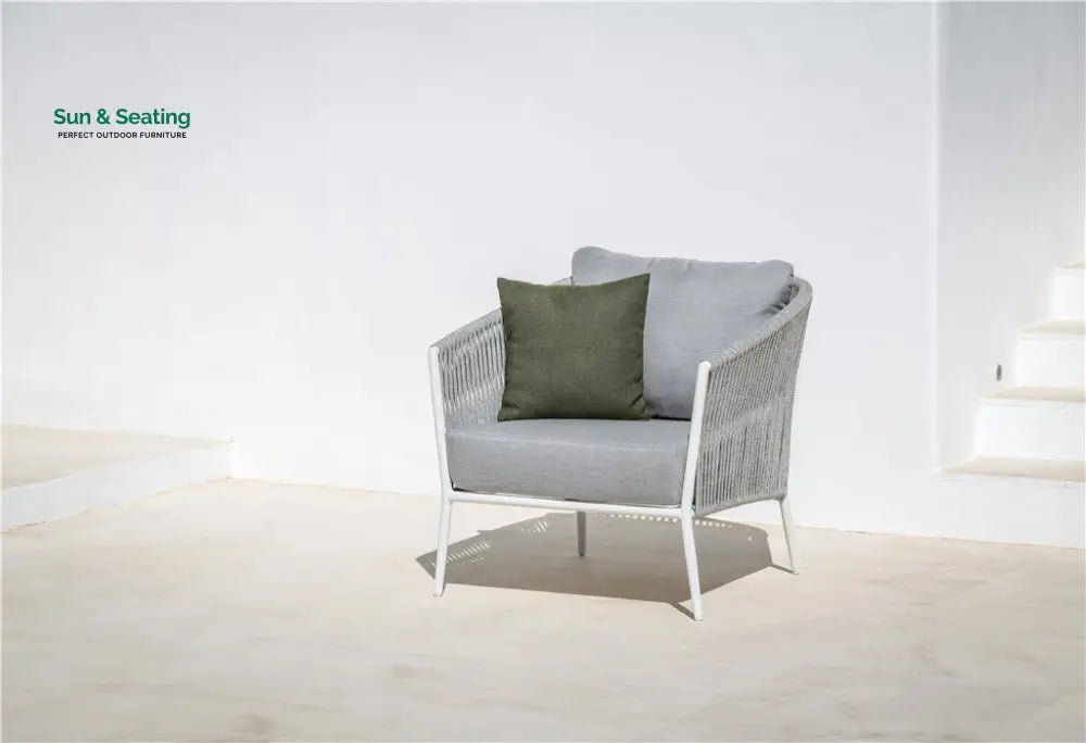 Cosset Outdoor Garden Balcony Sofa Set 2 Seater and 2 Single Seater With 2 Center Table and 1 Side Table Set Braid &amp;