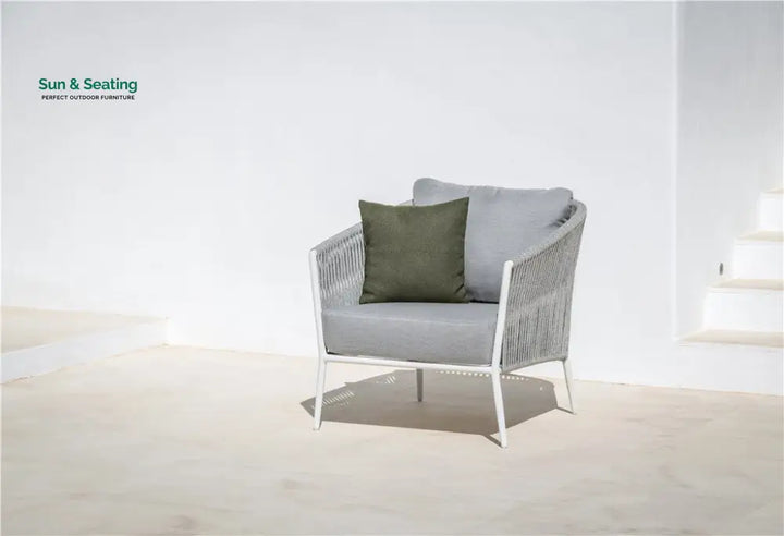 Cosset Outdoor Garden Balcony Sofa Set 2 Seater and 2 Single Seater With 2 Center Table and 1 Side Table Set Braid &amp;
