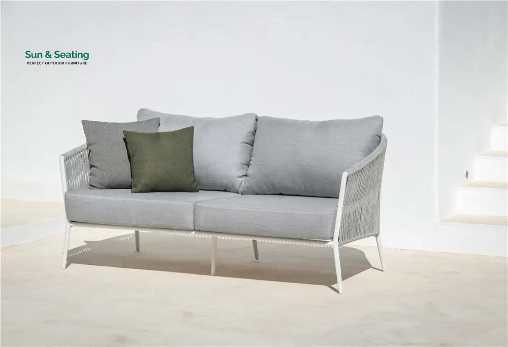 Cosset Outdoor Garden Balcony Sofa Set 2 Seater and 2 Single Seater With 2 Center Table and 1 Side Table Set Braid &amp;