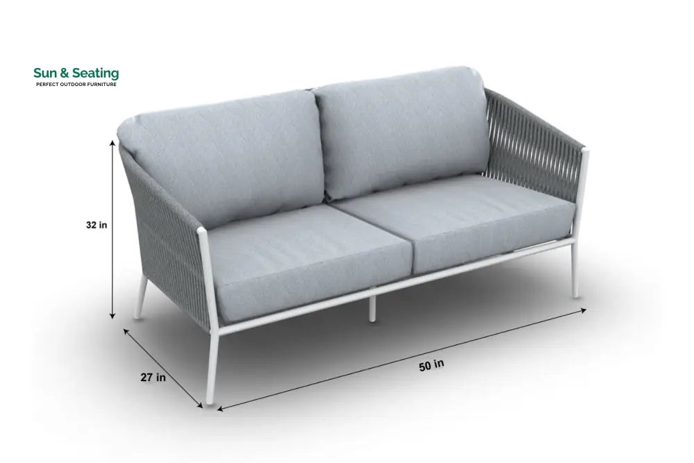 Cosset Outdoor Garden Balcony Sofa Set 2 Seater and 2 Single Seater With 2 Center Table and 1 Side Table Set Braid &amp;