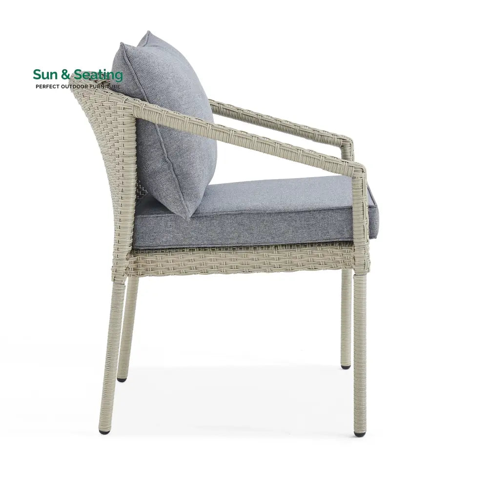 Coven Outdoor Garden Balcony Sofa Set 2 Seater 2 Single seater and 1 Center Table Set (Cream) Sofa Sets