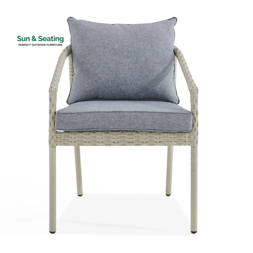 Coven Outdoor Garden Balcony Sofa Set 2 Seater 2 Single seater and 1 Center Table Set (Cream) Sofa Sets