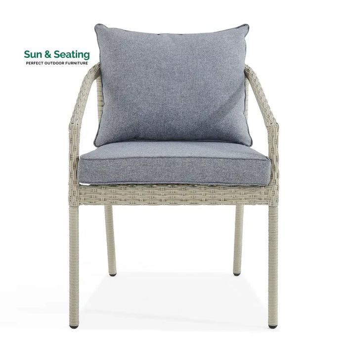 Coven Outdoor Garden Balcony Sofa Set 2 Seater 2 Single seater and 1 Center Table Set (Cream) Sofa Sets