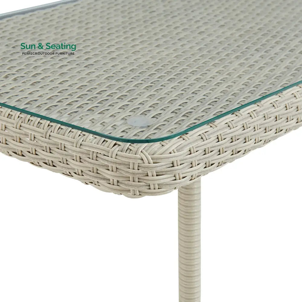 Coven Outdoor Garden Balcony Sofa Set 2 Seater 2 Single seater and 1 Center Table Set (Cream) Sofa Sets