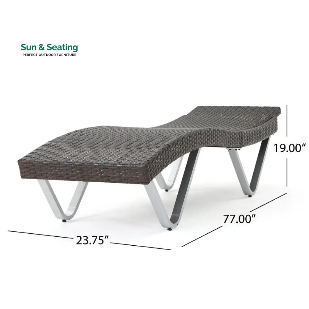 Crafter Outdoor Swimming Poolside Lounger (Brown) Loungers