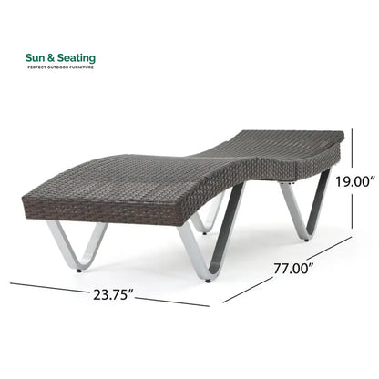 Crafter Outdoor Swimming Poolside Lounger (Brown) Loungers