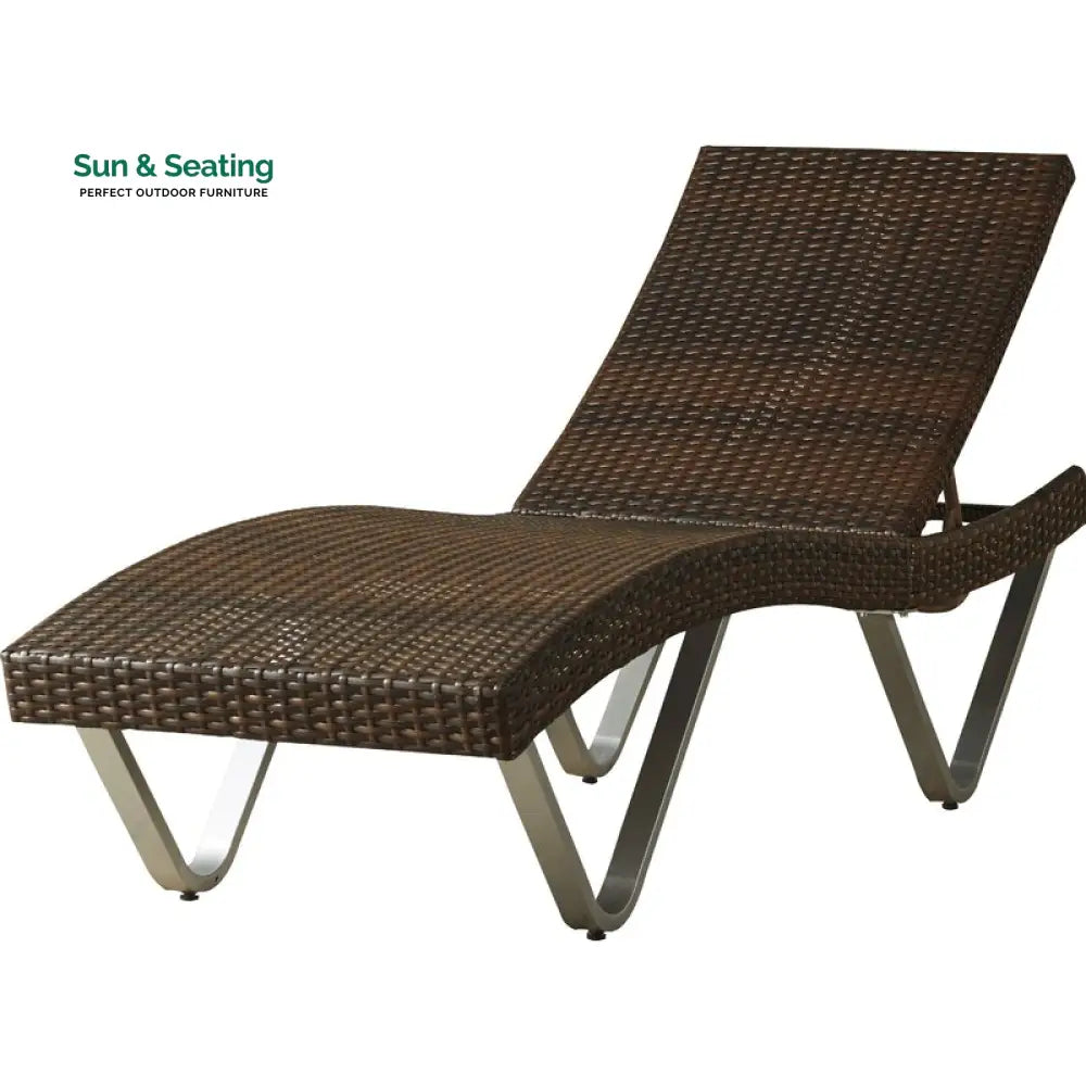 Crafter Outdoor Swimming Poolside Lounger (Brown) Loungers