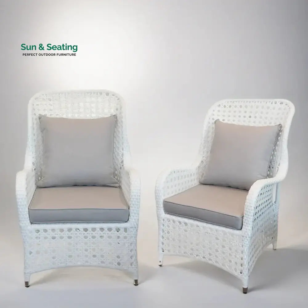 Cruzita Outdoor Sofa Set 2 Seater 2 Single seater and 1 Center Table (White) Sofa Sets