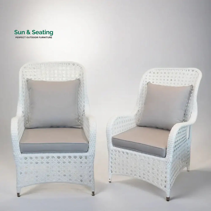 Cruzita Outdoor Sofa Set 2 Seater 2 Single seater and 1 Center Table (White) Sofa Sets