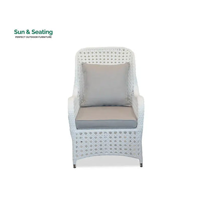 Cruzita Outdoor Sofa Set 2 Seater 2 Single seater and 1 Center Table (White) Sofa Sets