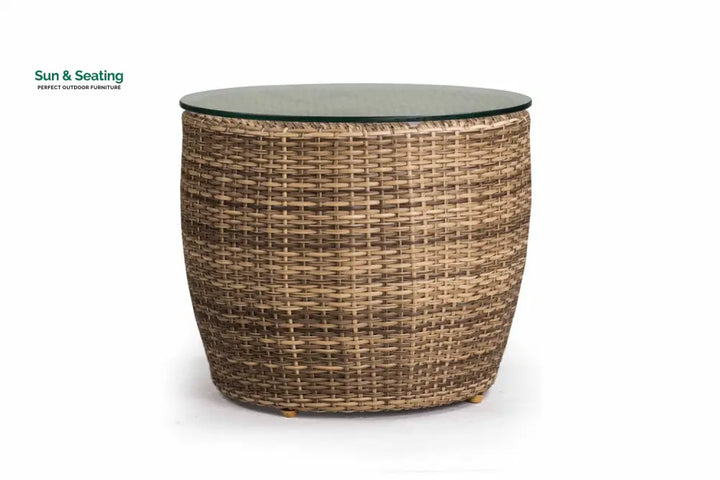 Cub Outdoor Patio Seating Set 2 Chairs and 1 Table Set (Arabica) Coffee Table Sets