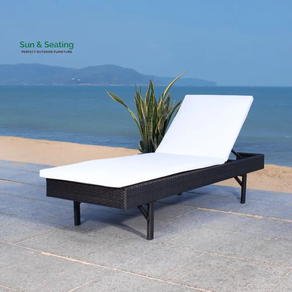 Cupid Outdoor Swimming Poolside Lounger (Black) Loungers