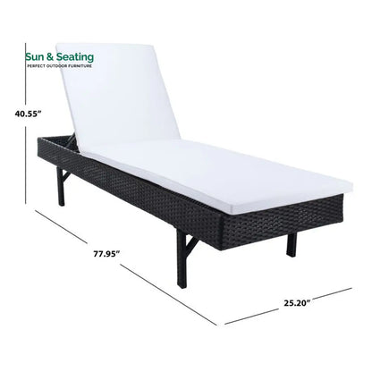 Cupid Outdoor Swimming Poolside Lounger (Black) Loungers