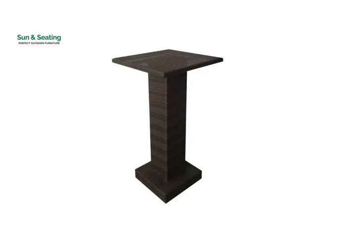 Curro Outdoor Patio Bar Set 4 Chairs and 1 Table For Balcony (Brown) Bar Sets