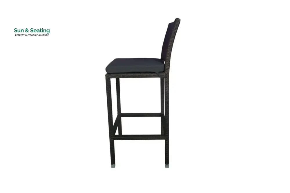 Curro Outdoor Patio Bar Set 4 Chairs and 1 Table For Balcony (Brown) Bar Sets