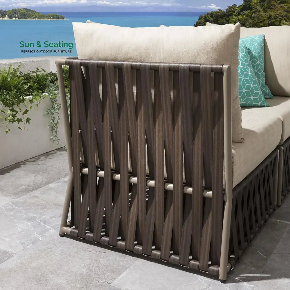 Curro Outdoor Sofa Set 6 Seater and 1 Ottoman Set (Brown) Sofa Sets