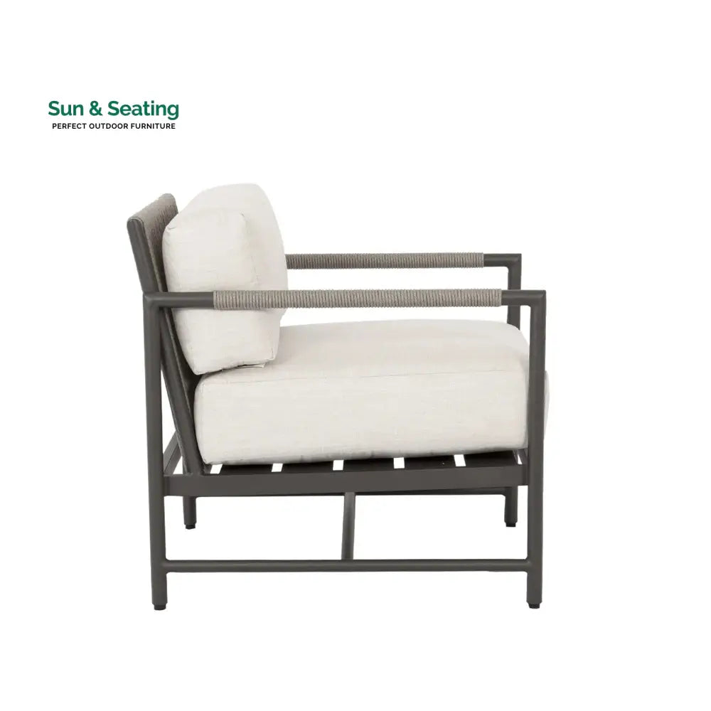 Cyst Outdoor Patio Seating Set 2 Chairs and 1 Table Set (Grey) Braided &amp; Rope Coffee Table Sets