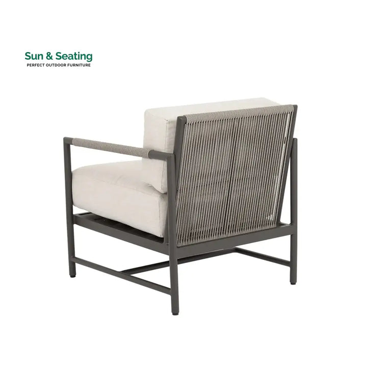 Cyst Outdoor Patio Seating Set 2 Chairs and 1 Table Set (Grey) Braided &amp; Rope Coffee Table Sets