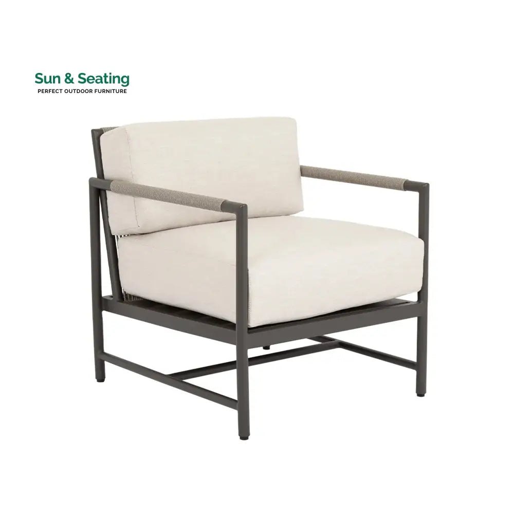 Cyst Outdoor Patio Seating Set 2 Chairs and 1 Table Set (Grey) Braided &amp; Rope Coffee Table Sets