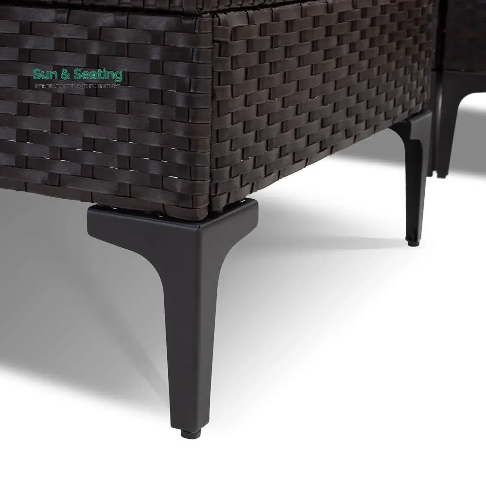 Cyzen Outdoor Sofa Set 5 Seater and 1 Center Table Set (Dark Brown) Sofa Sets