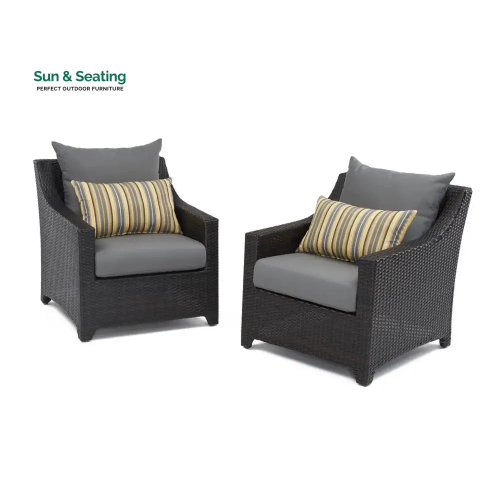 Dahabo All Weather Outdoor Wicker Garden L-Shape Sectional Conversation Set Sofa Set
