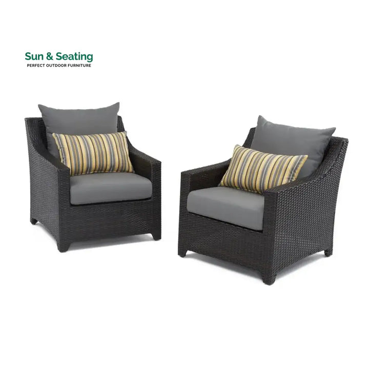 Dahabo All Weather Outdoor Wicker Garden L-Shape Sectional Conversation Set Sofa Set