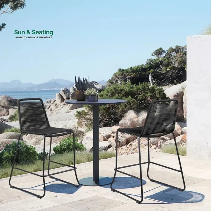 Damini 2-Piece Outdoor Rope Bar Chairs – Stylish Comfort Built to Last Bar Chairs