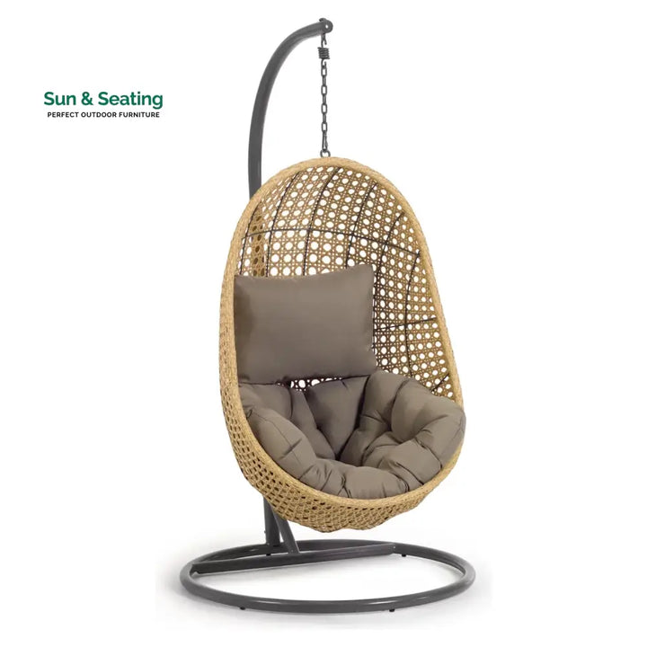 Daniela Egg Swing Chair (Beige and Dark Grey) Swing