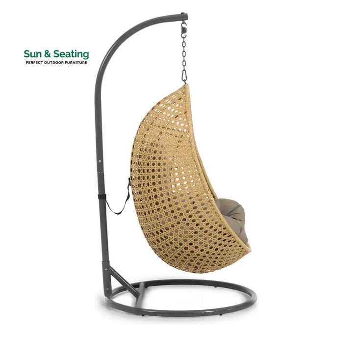 Daniela Egg Swing Chair (Beige and Dark Grey) Swing