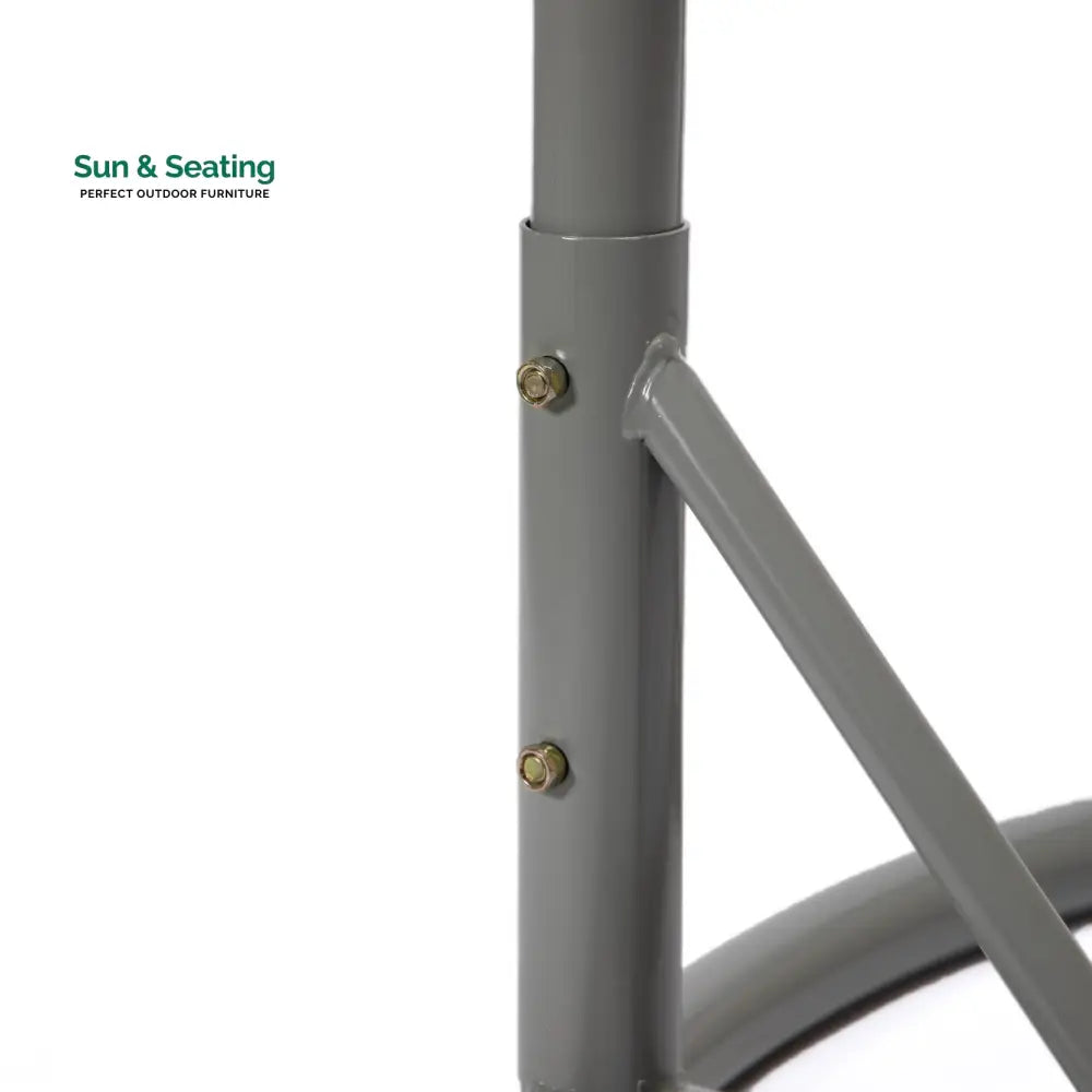 Dario Double Seater Hanging Swing With Stand For Balcony Garden Swing (Silver) Swings