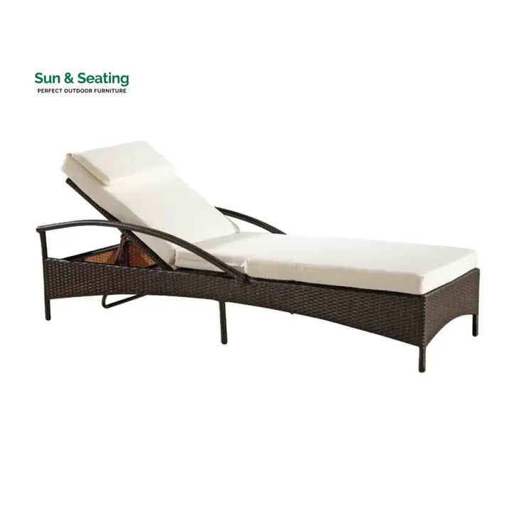 Decia Outdoor Swimming Poolside Lounger (Brown) Loungers