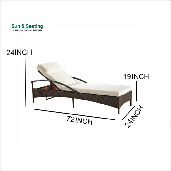 Decia Outdoor Swimming Poolside Lounger (Brown) Loungers
