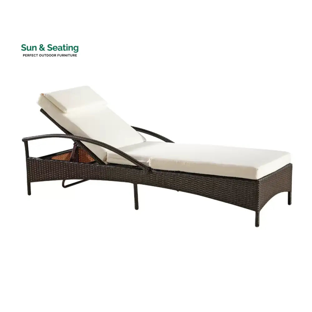 Decia Outdoor Swimming Poolside Lounger (Brown) Loungers