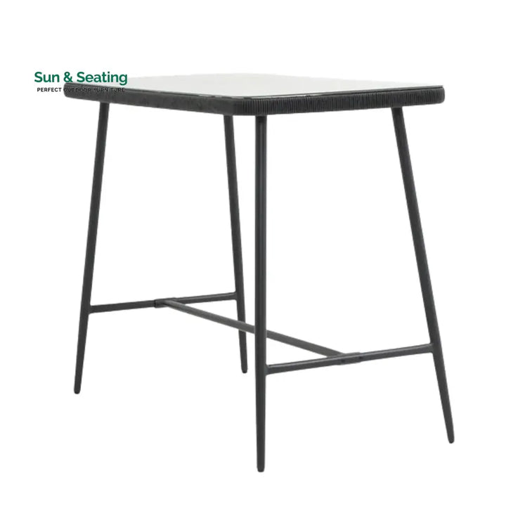 Deepali Premium Outdoor Rope 5-Piece Bar Set With a High-Top Table Bar Set