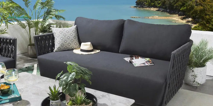 Deifilia Outdoor Sofa Set 2 Seater 2 Single seater and 1 Center Table (Dark Grey) Sofa Sets
