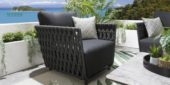 Deifilia Outdoor Sofa Set 2 Seater 2 Single seater and 1 Center Table (Dark Grey) Sofa Sets
