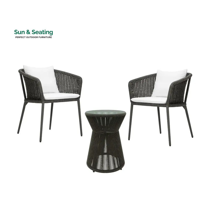 Delaney Outdoor Rope 3-Piece Patio Set Patio Set