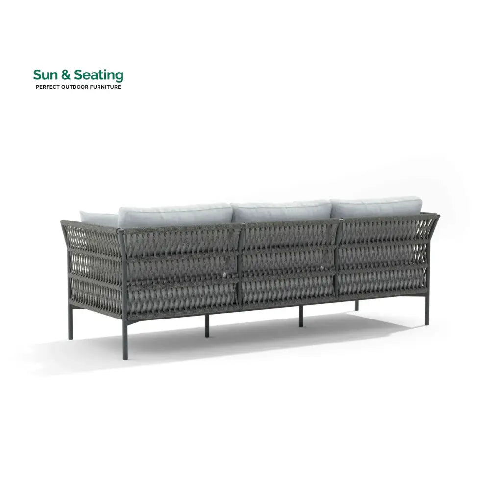 Denali Outdoor Rope 7-Seater Sofa Set With Glass Top Table Sofa Set