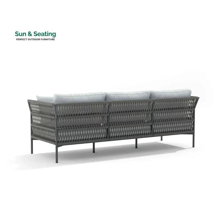 Denali Outdoor Rope 7-Seater Sofa Set With Glass Top Table Sofa Set